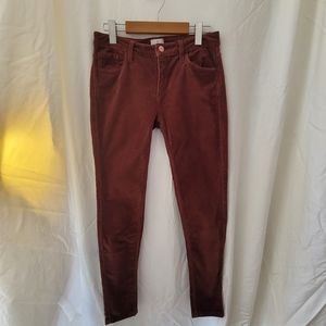 Velveteen Skinny Jeans, French Connection, size 4
